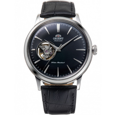 ORIENT Standard RN-AG0007B Black Semi Skeleton Mechanical Men's Watch New in Box