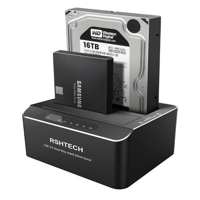 Hard Drive Dock, RSHTECH Aluminum USB 3.0 to SATA Dual Bay External Hard Driv...