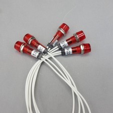 10Pcs 12V AC/DC 10mm RED Mini LED Pilot Lights CYLINDRICAL Cap with wire USKY3