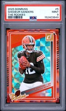 2025 PANINI DONRUSS THE ROOKIES #5 SHEDEUR SANDERS ROOKIE RC PSA 9