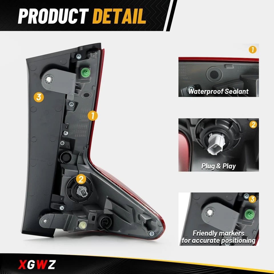 Luz trasera compatible con Honda CRV 2017 2018 2019 reemplazo lateral del pasajero... Foto 3 de 4