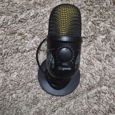 Kopeak USB Freestanding Microphone, Volume Control, Adjustable Stand, Black