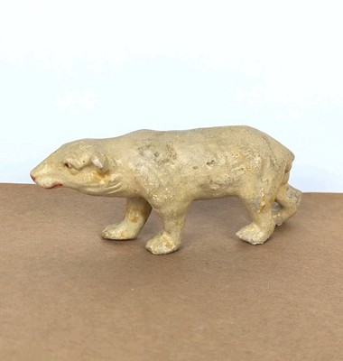 Vintage 1930's Elastolin Polar Bear Composite German Animals Large 5'' Long