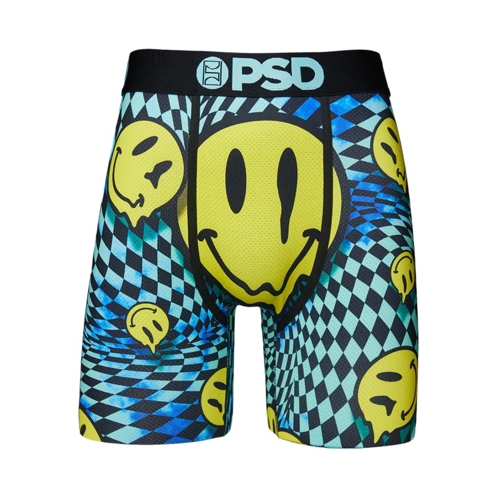 Мужские трусы-боксеры из микро-сетки PSD Blue Rave Smiles - 2XL
