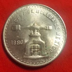 1980 Casa De Moneda Mexico 1oz Onza Plata Pura Coin AU Condition *875*