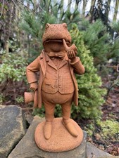 Mr Toad Rust Iron Garden Statue Ornament Figure - Wind in the Willows Decoration