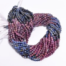 Natural Sapphire Shaded Gemstone Rondelle Faceted Beads 3 mm Strand 12.5" UGB286