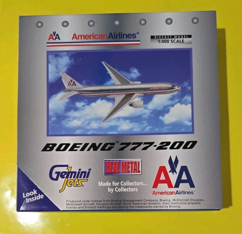 Gemini Jets 1:400 American Airlines 777-200 Polished Livery N777AN