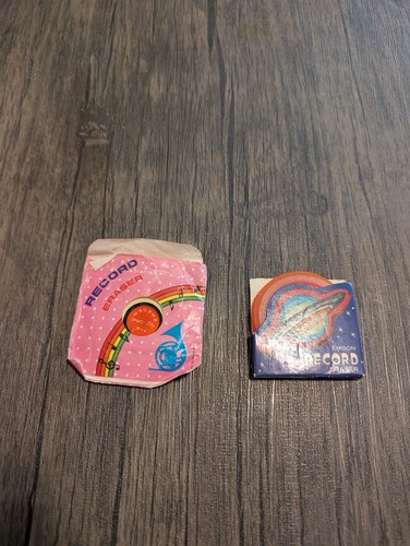 VINTAGE RECORD ERASER 1980s 'The No One'  And Space novelty rubber