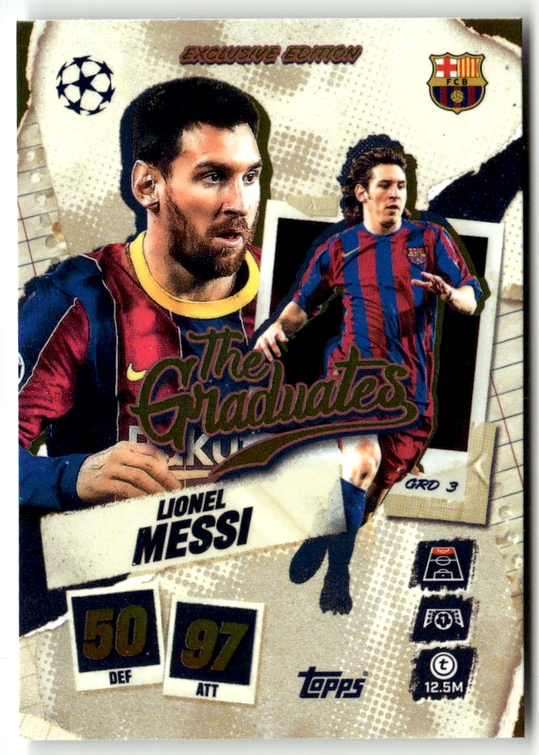 Topps Match Attax CL 2025-26 No. GRD 3 Lionel Messi The Graduates