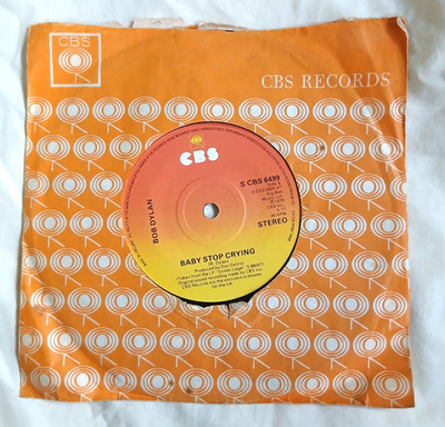 BOB DYLAN Baby Stop Crying / New Pony UK CBS 7'' record vinyl single 1978