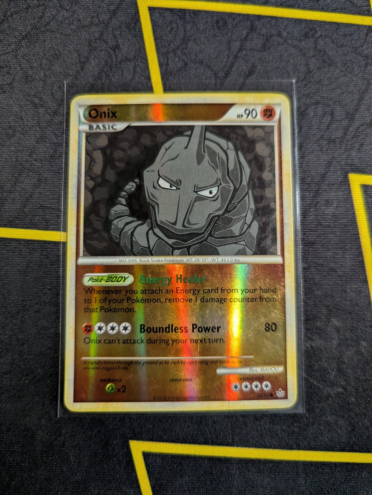 Onix 56/95 Unleashed Reverse Holo 2010 Pokemon Card MP
