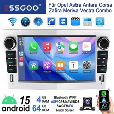 4+64G Autoradio Android 15 Für Opel Corsa C D Astra H Zafira B Carplay GPS +Kam