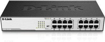 D-Link DGS-1016D Gigabit Switch (16 Ports, 10/100/1000 Mbit/s, einfache Plug