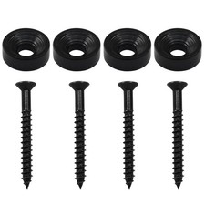 Litoexpe 4 Pcs Black Guitar Neck Mounting Screws