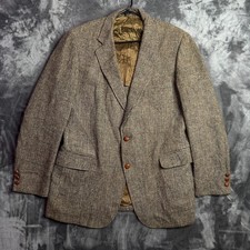 Vintage Harris Tweed Handwoven Scottish Wool Blazer Sport Coat 2 Button Size 40