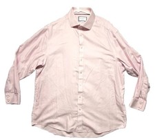 Charles Tyrwhitt Dress Shirt Mens 18-35/46 Pink Cotton Non Iron Classic Fit