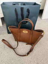 Mini Bayswater Tote Bag Brown Leather Oak Two Tone Small Classic Grain Leather