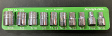 Snap-on Tools 14 Drive 10pc 6pt Sae Socket Set 316 - 916 Tm06-tm18 A4 Snap-on Tools 14 Drive 10pc 6pt Sae Socket Set 316 - 916 Tm06-tm18 A4