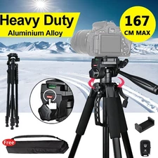 Professional Camera Tripod Stand Mount Remote + Phone Holder For Iphone Samsung