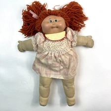 Vintage Cabbage Patch Style Doll Red Yarn Hair Uncommon Unique Look 80s