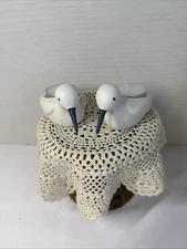 PartyLite Sandpiper Tealight Candle Holder Pair Beach Decor Birds P92944