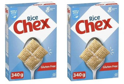 Rice Chex Breakfast Cereal, Gluten Free, Whole Grains, 340g (2 Pack)