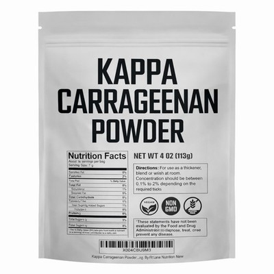 Kappa Carrageenan Powder, for Vegan Cheese, Non-GMO. Refined Food Grade 4 oz Bag