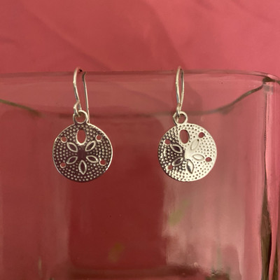 Sterling Silver Sand Dollar Earrings