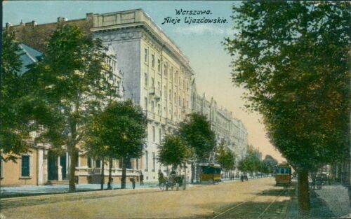 Postcard Warsaw Warszawa Aleje Ujazdowskie 1927 (No.9749) Silesia