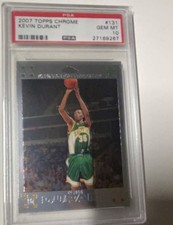 2007-08 Topps Chrome - Kevin Durant #131 (RC) PSA 10 GEM MT Iconic Card!