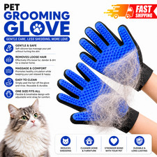 Pet Grooming Glove Cat Dog Deshedding Hair Remover Massage Brush Single