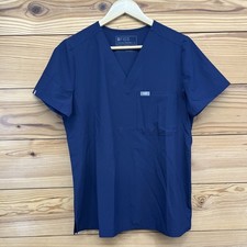 Figs Technical Collection Small Catarina One Pocket Scrub Top Navy Blue B140