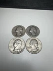 Washington Quarters Silver Mixed Dates Lot of 4