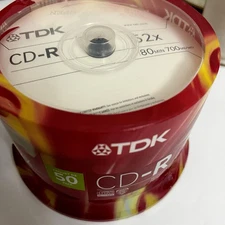TDK CD-R Blank Discs Recordable 50 Pcs 52X 80 Min 700 mb Spindle Sealed NEW