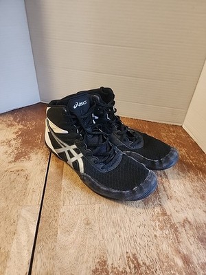 ASICS Matflex 6 Wrestling Shoes Mens Size 10.5 Black Silver White 1081A021 Shoes