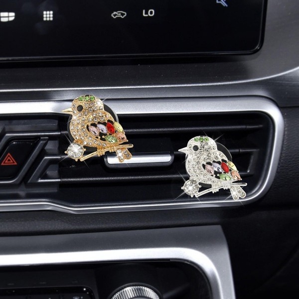 Difusor de aromaterapia para coche con material de aleación y aroma floral a jazmín