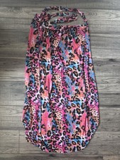 Shein Leopard Cape Sheer Shawl One Size Medium Festival Summer Wrap Tie Scarf