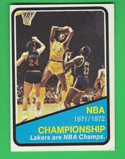 1972/1973 Topps NBA Championship Lakers are NBA Champs #159 EXC+/NM-