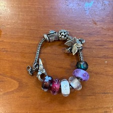 Trollbeads Beaded Bracelet Silver Charm Multicolor 18 to 20 cm Casual