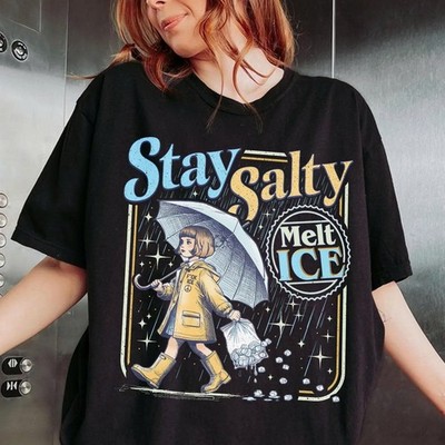 Retro Stay Salty Melt ICE Shirt, No Ice Tshirt, Pro Immigration Tee