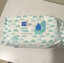Medline Baby  Me Baby Wipes Sensitive Skin Fragrance Free 80 Wipes pack 5