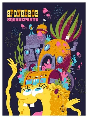 SpongeBob SquarePants by Drake Brodahl * Print * Poster * Mondo * SOLD OUT * 23