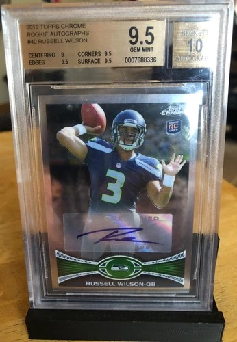 2012 Topps Chrome Russell Wilson RC Auto BGS 9.5 Auto 10