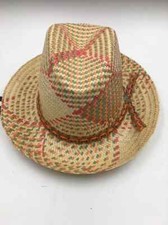 Straw cowboy hat  kids hat  70's Vintage hat  Real straw hat  stetson hat
