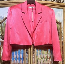 Alice +Olivia Candy Pink Cropped Darin Evening Jacket Sz 8