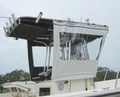 7oz T-TOP BOAT ZIP ON WEATHER ENCLOSURE INSTANT WEATHER PROTECTION