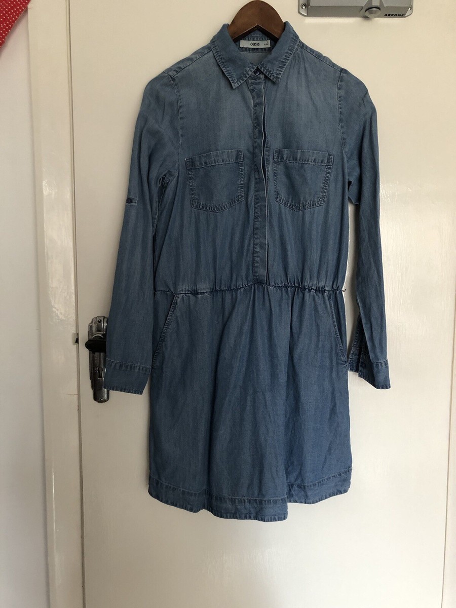 oasis denim shirt dress Designer Denim Oasis Denim Dress Sale Dresses Half Placket Denim Shirt Dress Dorothy Perkins