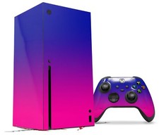 Skin Set for XBOX Series X Smooth Fades Hot Pink Blue
