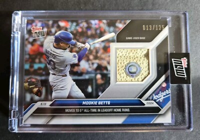 2024 Topps Now #188A Mookie Betts 5th All-time Lead-off Homeruns